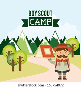 camping design over sky background vector illustration