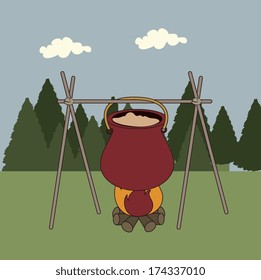 camping design over sky  background vector illustration  