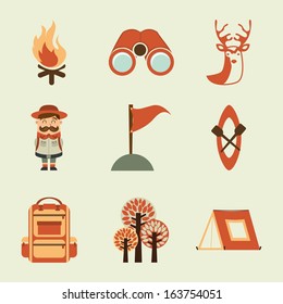 camping design over white background vector illustration