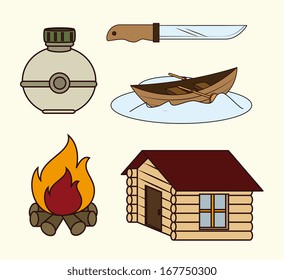 camping design over white background vector illustration
