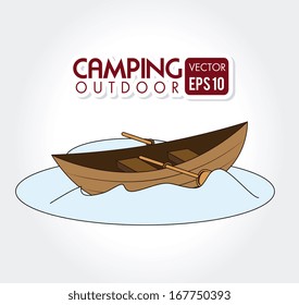 camping design over white background vector illustration