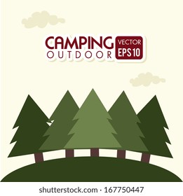 camping design over white background vector illustration