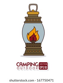 camping design over white background vector illustration