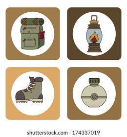 camping design over white  background vector illustration  