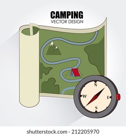 Camping design over white background, vector illustration