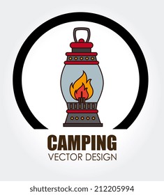 Camping design over white background, vector illustration