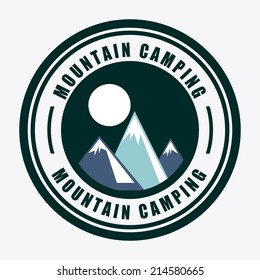 camping design over  white background vector illustration