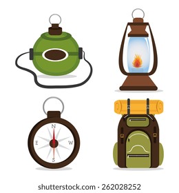Camping design over white background, vector illustration.
