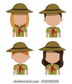 Camping design over white background, vector illustration.