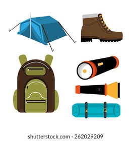 Camping design over white background, vector illustration.
