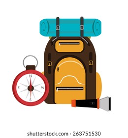Camping design over white background, vector illustration.