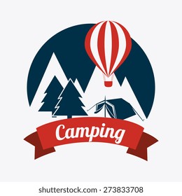 Camping design over white background, vector illustration.