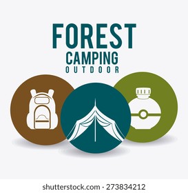 Camping design over white background, vector illustration.