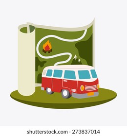 Camping design over white background, vector illustration.