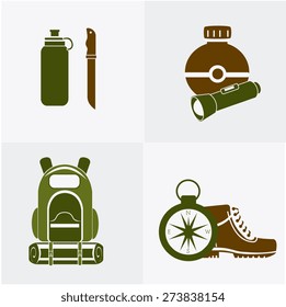 Camping design over white background, vector illustration.