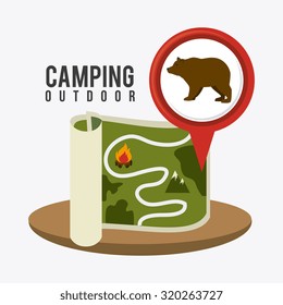 Camping  design over white background, vector illustration.