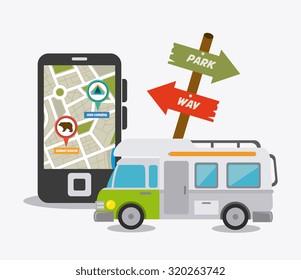 Camping  design over white background, vector illustration.