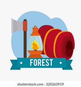 Camping  design over white background, vector illustration.
