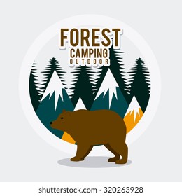 Camping  design over white background, vector illustration.