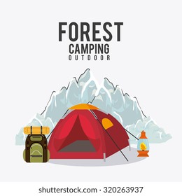 Camping  design over white background, vector illustration.