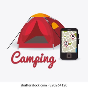 Camping  design over white background, vector illustration.