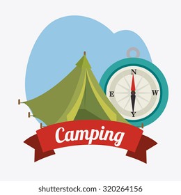 Camping  design over white background, vector illustration.