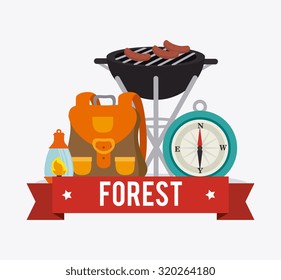 Camping  design over white background, vector illustration.