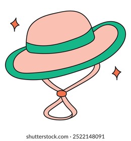 Camping Doodle Illustration - Hat