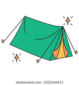 Camping Doodle Illustration - Tent
