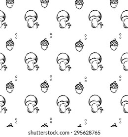 Camping - doodles collection.Big doodle set - Travel, camping hand drawn camping seamless pattern