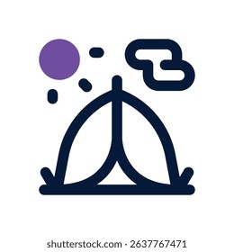 camping duotone icon. Sleek and modern vector icon for websites, mobile apps, marketing materials, and corporate design. Fully scalable and ready to use.