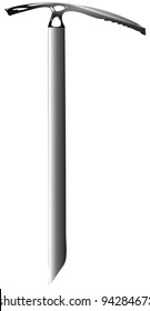 Camping equipment for hiking - ice pick. Vector illustration.