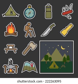 camping equipment icon