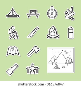 camping equipment icon