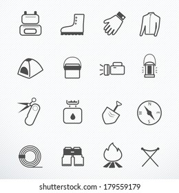 Camping Equipment icon vector illustration