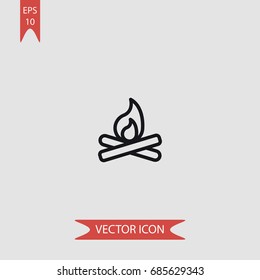 Camping equipment vector icon, illustration symbol