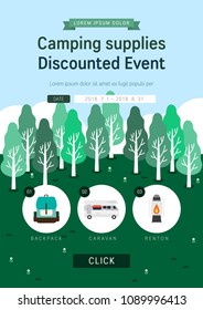 Camping Event Page Design