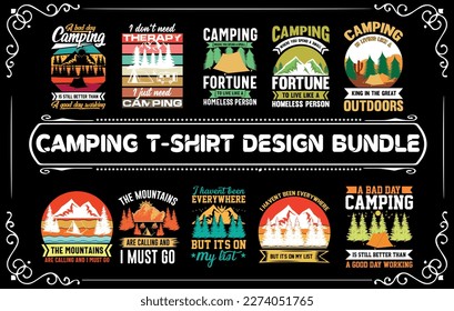 Camping Explore T Shirt Design Bundle