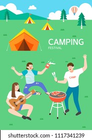 Camping Festival Illustration