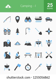 Camping Filled Icons