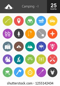 Camping Filled Icons