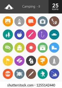 Camping Filled Icons