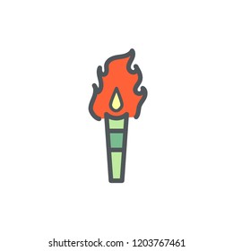 camping filled outline icon