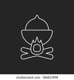 camping fire icon