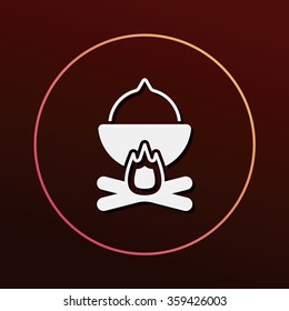camping fire icon