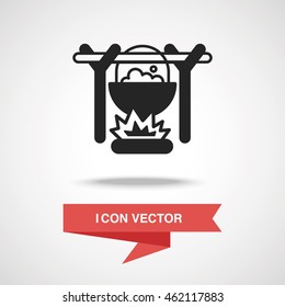 camping fire icon