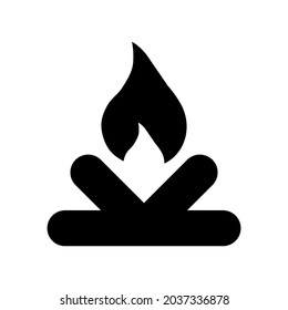 Camping fire icon.burn,hot (vector illustration)