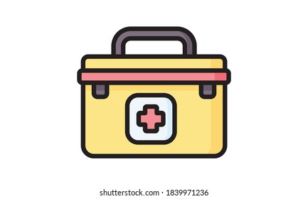 Camping first aid kit icon simple style vector image