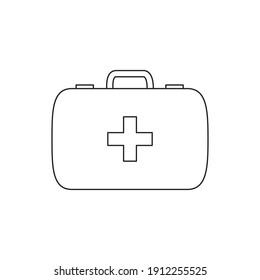 Camping First Aid Kit Outline Icon