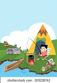 Camping and Fishing B